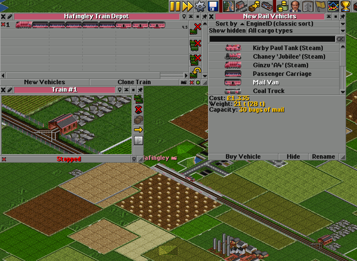 New train ready to receive orders