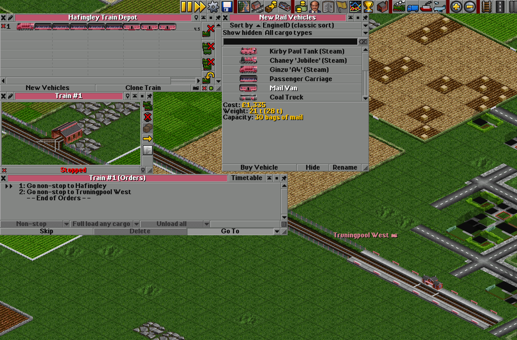 Giving a train orders